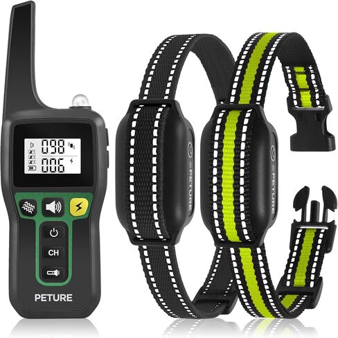 Dog Training Collar, 3300Ft Auto Bark and Training Collar Combo with Beep, Vibration, Static and Auto Bark Mode, Rechargeable Bark Collar with Remote, IPX7 Anti Bark Collar for All Breeds Dogs in Saudi Arabia