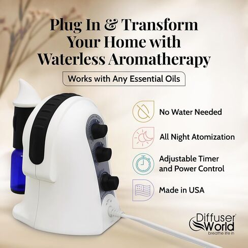 : Aroma-Ace Essential Oil Atomizing Diffuser, State of The Art Therapeutic Benefits, 110 Volt United States Version in Saudi Arabia