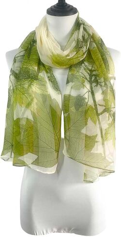 Acotavie Scarfs for Women Lightweight Scarves Fashion Print Floral Pattern Sheer Scarf Shawl Wraps in Saudi Arabia