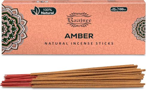 Raajsee Oudh Incense Sticks, 100%-Natural Charcoal Free Organic Non Toxic Clean Burning Handmade Insence Sticks 100 gm Pack, Meditation Gifts – Spritual Cleansing in Kuwait