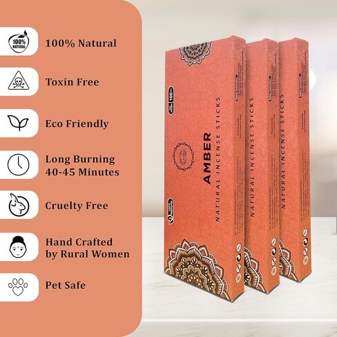 Raajsee Oudh Incense Sticks, 100%-Natural Charcoal Free Organic Non Toxic Clean Burning Handmade Insence Sticks 100 gm Pack, Meditation Gifts – Spritual Cleansing in Kuwait