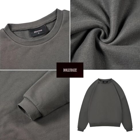 Womens Oversized Crewneck Sweatshirt Fleece Long Sleeve Hoodies Pullover in Saudi Arabia