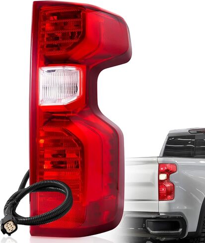 OEM Halogen Type Tail Light Assembly with Bulb Tail Lamp Compatible with 2019 2020 2021 2022 2023 Chevy Silverado 1500 2500 HD 3500 HD Replace for 84554656, GM2800308 (Rear Left Driver Side) in Saudi Arabia