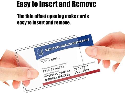 New Medicare Card Holder Protector Sleeves, 12Mil Clear PVC Soft Water Resistant Medicare Card Protector Sleeves for Credit Card Business Card Social Security (Matte 6 Pack) in Saudi Arabia