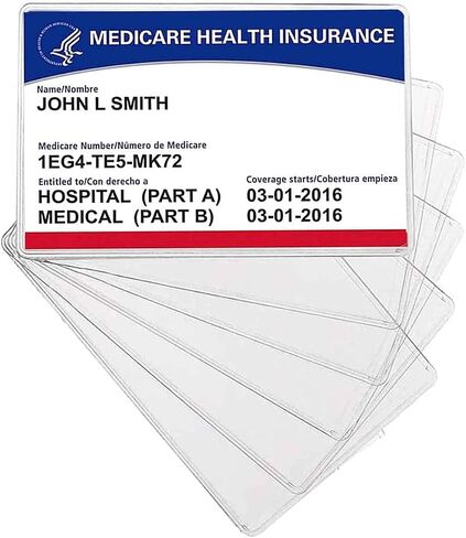 New Medicare Card Holder Protector Sleeves, 12Mil Clear PVC Soft Water Resistant Medicare Card Protector Sleeves for Credit Card Business Card Social Security (Matte 6 Pack) in Saudi Arabia