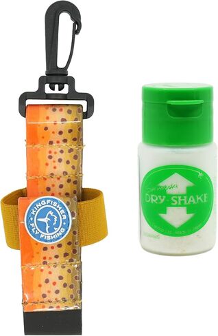 Shimazaki Dry Shake Powder Dry Fly Floatant with Kingfisher Dry Shake Holder in Saudi Arabia