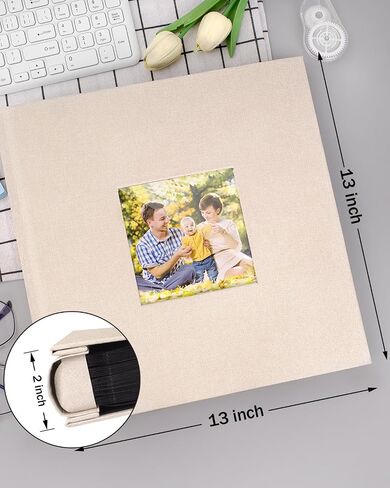 Colemoly Linen Photo Album 4x6 600 Pockets Big Capacity Albums for Storing 600 Horizontal and Vertical Pictures for Family, Friends and Pets(Black, 600 Pockets) in Saudi Arabia
