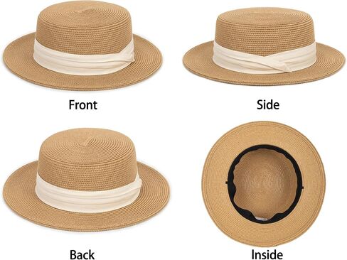 Beach Sun Hats for Women - Wide Brim-UPF 50+ UV Protection-Summer-Straw Hat Foldable Boater-Fedora Hats S/M in Saudi Arabia