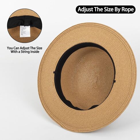 Beach Sun Hats for Women - Wide Brim-UPF 50+ UV Protection-Summer-Straw Hat Foldable Boater-Fedora Hats S/M in Saudi Arabia