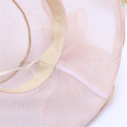 Lace Women Sun Hat, Elegant Flower Wide Brim Adjustable Flower Sun Protection Hat Foldable Summer Beach Bucket Cap in Kuwait