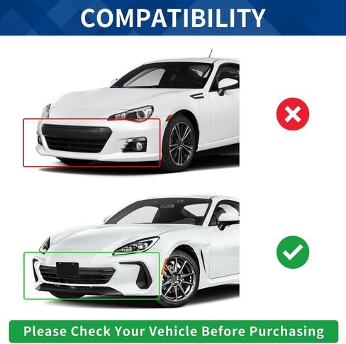 Front Bumper Lip Compatible with Subaru WRX (Gloss Black, 2022-2024 WRX) in Kuwait