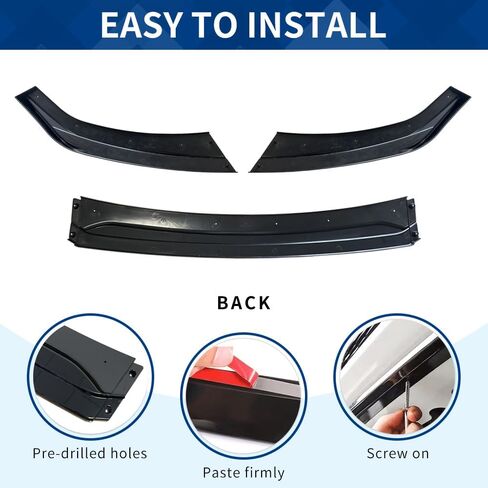 Front Bumper Lip Compatible with Subaru WRX (Gloss Black, 2022-2024 WRX) in Kuwait