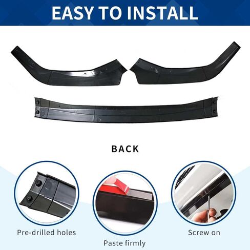 Front Bumper Lip Compatible with Subaru WRX (Gloss Black, 2022-2024 WRX) in Kuwait