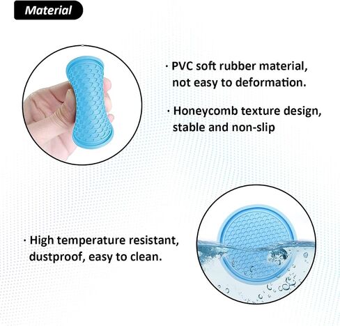 2PCS Honeycomb Waterproof Coasters, 2.75'' PVC Anti Slip Cup Holder Inserts, Universal Car Accessories (Light Blue) in Saudi Arabia