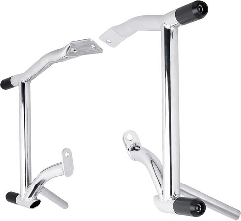 chrome chrome saddlebag guard barks saddlebag bars مع نهايات مطاطية لإكسسوارات الدراجات النارية المتوافقة مع Harley Touring 2009-2024 in Kuwait
