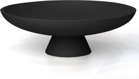 Modern Resin Pedestal Decorative Bowl, Large Fruit Bowl for Kitchen Counter, Stylish Key Bowl for Entryway Table, Beige in Kuwait