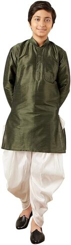 AJ DEZINES Kids Silk Blend Dhoti Kurta Set for Boys in Kuwait