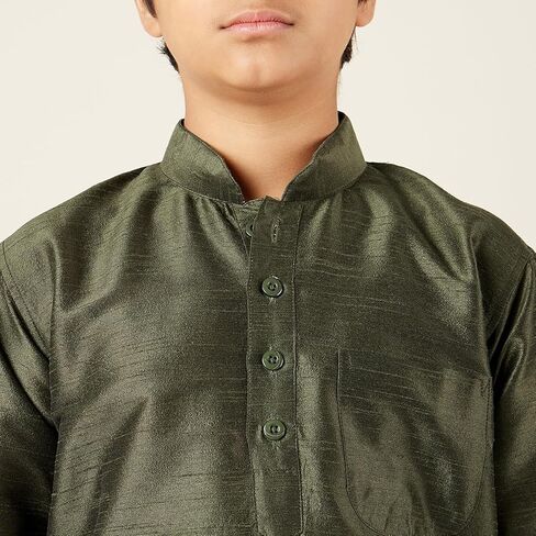 AJ DEZINES Kids Silk Blend Dhoti Kurta Set for Boys in Kuwait