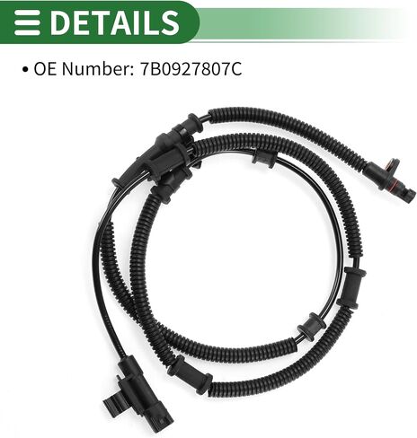 مستشعر سرعة عجلات Motoforti ABS الخلفية اليسرى مستشعر ABS مستشعر المكابح المضاد للانغلاق رقم 7B0927807C لفولكس واجن روتان 2009-2011 in Kuwait