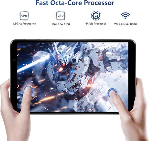HAOVM M8 Android 14 Tablet 8 بوصة، وحدة المعالجة المركزية 8 النواة، 12 جيجابايت + 64 جيجابايت، 2 تيرابايت قابلة للتوسيع، شاشة HD IPS، Widevine L1، Wi-Fi 6، BT5.4، كاميرا 5 ميجابكسل + 8 ميجابكسل، بطارية كبيرة 5100 مللي أمبير في الساعة، جهاز لوحي للأطفال، أ in Saudi Arabia