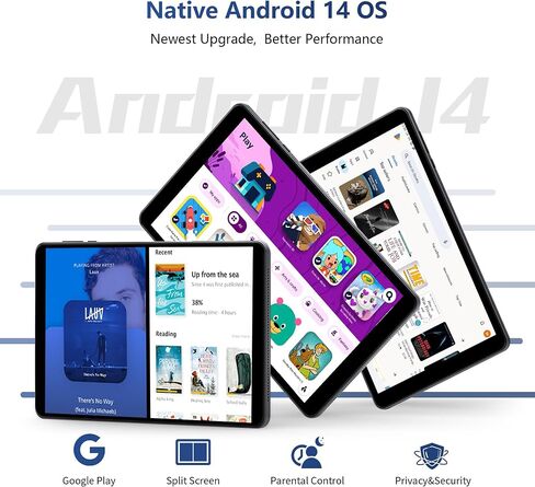 HAOVM M8 Android 14 Tablet 8 بوصة، وحدة المعالجة المركزية 8 النواة، 12 جيجابايت + 64 جيجابايت، 2 تيرابايت قابلة للتوسيع، شاشة HD IPS، Widevine L1، Wi-Fi 6، BT5.4، كاميرا 5 ميجابكسل + 8 ميجابكسل، بطارية كبيرة 5100 مللي أمبير في الساعة، جهاز لوحي للأطفال، أ in Saudi Arabia