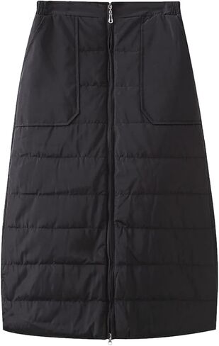 المرأة المعزولة أسفل التنورة الشتوية الشتاء الدافئة السحاب الأمامية مبطنة مبطنة مبطن تنورة مع جيوب in Kuwait