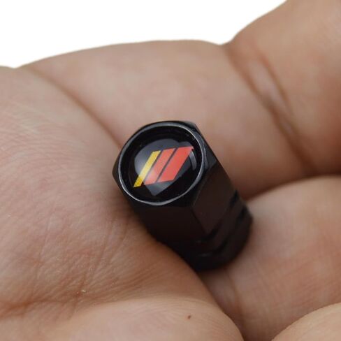 CAPERING LINE LINE TIRE VALVE CAP COPER مع راتنج ////شعار رياضة تويوتا TUNDRA TACOMA 4RUNNER SEQUOIA LAND in Kuwait