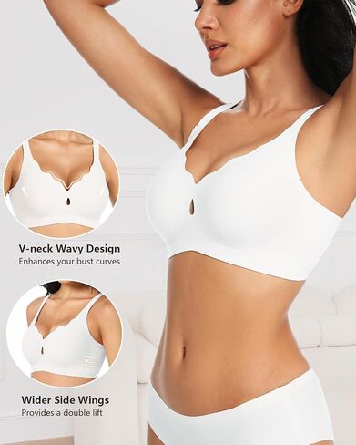 Gailife Wireless Bras for Women No Underwire Wave Push Up Seamless Full Coverage Womens Bralettes Everyday Bra in Kuwait
