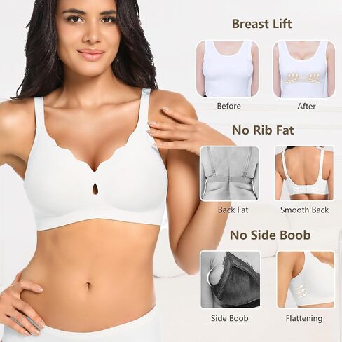 Gailife Wireless Bras for Women No Underwire Wave Push Up Seamless Full Coverage Womens Bralettes Everyday Bra in Kuwait