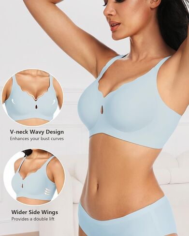 Gailife Wireless Bras for Women No Underwire Wave Push Up Seamless Full Coverage Womens Bralettes Everyday Bra in Kuwait