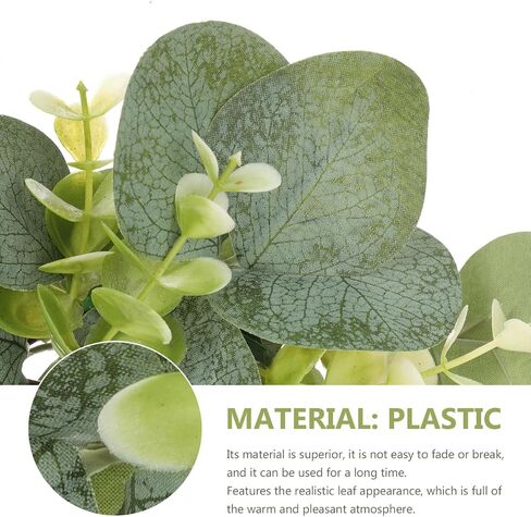 Homsfou 2pcs eucalyptus الاصطناعية يترك شمعة حلقات الزهور من شمعة حامل الشمعة الزهور الدقة شمعة الحفل الزفاف ديكور سطح المكتب (أخضر) in Kuwait