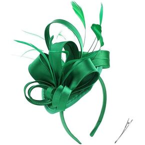 قبعة Sinamay fascinator مع زهرة أعلى ، أغطية رأس ريشة للريشة لحفل زفاف كوكتيل شاي كوكتيل شاي