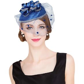 Women Veil Mesh Sweetheart Fascinator Hat Bride Wedding Hair Accessory with Clip Rhinestone Cocktail Party Hat in Saudi Arabia