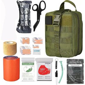 IFAK First Aid Kit - Advanced Bleeding Control Pack with Trauma Refill, Chest Seal, Tourniquets, and Bandages - Ideal for Medics and Emergency Responders
