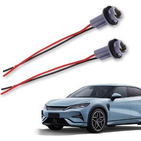 2 PCS Car T10/T13/T15 Light Bulb Wiring Pigtail Socket, Waterproof Flame Retardant Connection Fastening Fixed Pre-Wired Plug, Modification Replacement Accessories, for Most Cars (Grey)