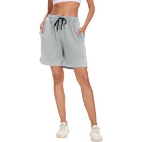 BATHRINS Women's Bermuda Shorts Drawstring Sweat Shorts Summer Loose Casual Short