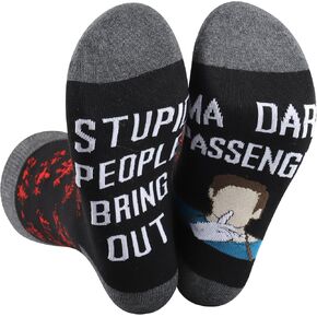 LEVLO Morgan Blood Socks Crime TV Show Fans Gift Stupid People Bring Out My Dark Passenger Blood Crime TV Show Merch