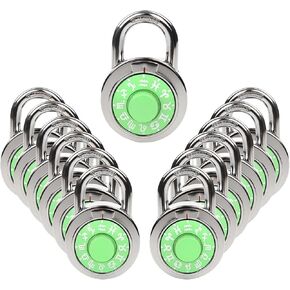 SEPOX® 12PCS Set Zodiac Series Dial Combination Lock, 2" Wide Steel Lock Body, 12 Zodiac, Unique Constellation-Theme Combinations, for School, Gym & Sports Locker, Case, Toolbox, Fence, Gift