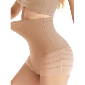 Shapewear Tummy Control Panties for Women High Waisted Invisible Underwear Cincher Slim Stripe Lace Body Panty