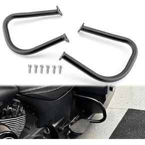 Wsays Rear Engine Guard Protect Highway Crash Bars Compatible with Indian Chief Chieftain Springfield Vintage Dark Horse Roadmaster 2015-2025 Black