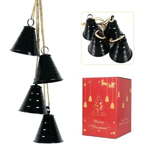 Gold Cow Bell Ornaments for Christmas Tree & Doors - Indoor Decorations for Women