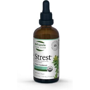 Strest - صبغة عشبية مع Ashwagandha 100 مل - تساعد في تخفيف الإجهاد ، قطرات علاج الإغاثة - مكملات العشبية جيدة الأذواق - العضوية ، غير الكائنات المعدلة وراثيًا ، نباتي ، ألبان مجانية