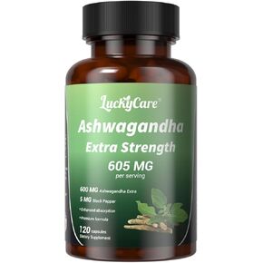 Ashwagandha Extract, Extra Strength Capsules with Black Pepper Extract, Premium Root Extract Formula - Made in USA (600mg, 120 Capsules)
