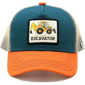 Kids Trucker Hat for Boys Girls Ages 2-8, Mesh Back Embroidered Baseball Cap for Toddler