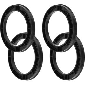 Car Wheel Hub Centric Rings Durable Wheels Center Shaft Shock Absorbing Hubrings Black 4 Pcs OD 106.1mm to ID 78.1 mm Polycarbonate