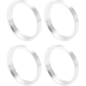 Car Wheel Hub Centric Rings OD 63.4mm to ID 56.1mm Wheels Center Shaft Shock Absorbing Hubrings Aluminum Alloy Silver Tone Durable