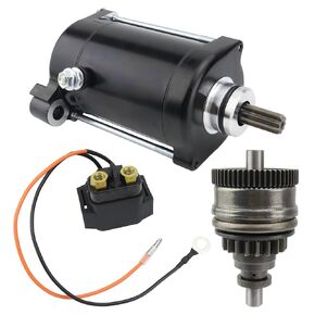 Starter w/Bendix & Relay for Yamaha Super Jet 700 Wave Runner SJ700 02-20, Wave Venture 700 XL700 02-04, 6M6-81800-10-00 18420
