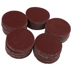 100pcs 2 Inch Hook and Loop Sanding Discs 60 80 100 120 150 Assorted Grits Sandpaper Automotive Parts