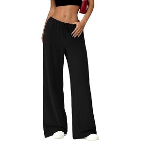Okiwam Womens Wide Leg sweatpants Spring 2025 Summer High Highered صالة غير رسمية صالة راكبة تمرين تجريب مع جيوب