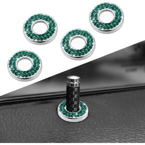 4PCS Bling Car Inner Door Lock Covers, Bling Car Accessories, Crystal Auto Decals for Women Girls, Sparkly Rhinestones Auto Door Bolt Decorations Compatible with B-e-n-z A/B/C/D/E Class